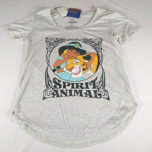 New Disney Aladdin Jasmine Rajah Spirit Animal Tee